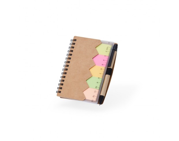 Bloco de Anotações Ecológico com Autoadesivos e Caneta Personalizado Bloco de Anotações Ecológico com Autoadesivos e Caneta Personalizado