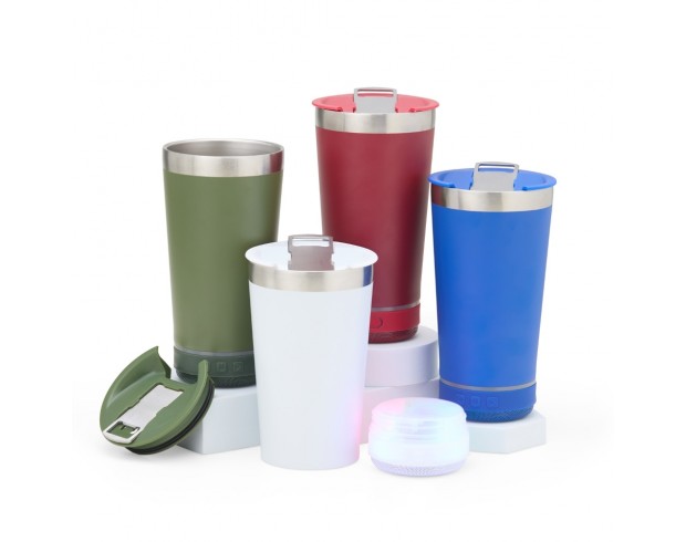 Copo Thermo 400ml com Caixa de Som Personalizado Copo Thermo 400ml com Caixa de Som Personalizado