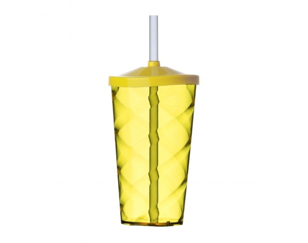 Copo de Plástico com Canudo 550ml Personalizado Copo de Plástico com Canudo 550ml Personalizado