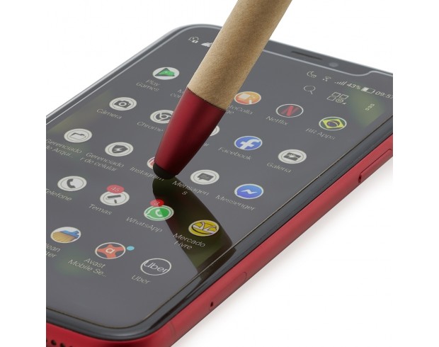 Caneta Ecológica Touch com Suporte Caneta Ecológica Touch com Suporte