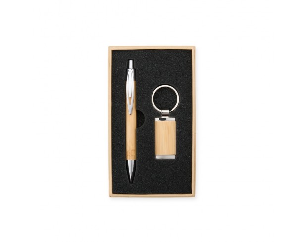 Kit Caneta e Chaveiro Bambu Kit Caneta e Chaveiro Bambu