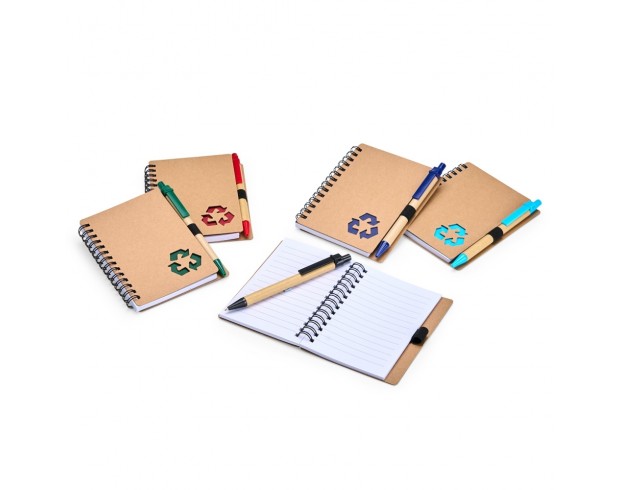 Caderno Ecológico com Caneta Caderno Ecológico com Caneta