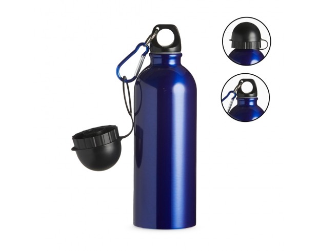 Squeeze Inox 500ml com Tampa e Mosquetão Personalizado Squeeze Inox 500ml com Tampa e Mosquetão Personalizado