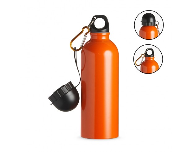 Squeeze Inox 500ml com Tampa e Mosquetão Personalizado