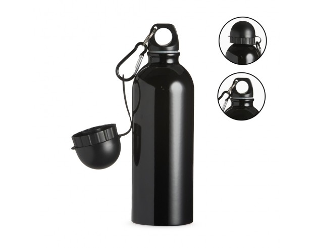 Squeeze Inox 500ml com Tampa e Mosquetão Personalizado Squeeze Inox 500ml com Tampa e Mosquetão Personalizado