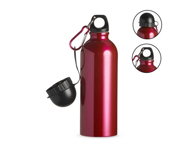 Squeeze Inox 500ml com Tampa e Mosquetão Personalizado Squeeze Inox 500ml com Tampa e Mosquetão Personalizado