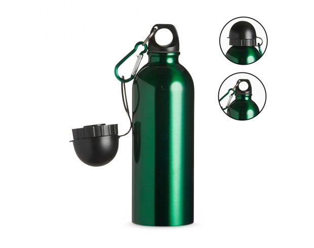 Squeeze Inox 500ml com Tampa e Mosquetão Personalizado Squeeze Inox 500ml com Tampa e Mosquetão Personalizado