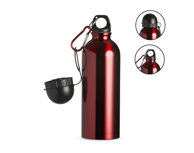 Squeeze Inox 500ml com Tampa e Mosquetão Personalizado Squeeze Inox 500ml com Tampa e Mosquetão Personalizado